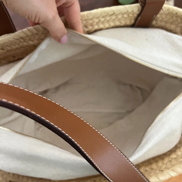 Poolside Tan and Brown Woven Tote Bag - Picture 9 of 9